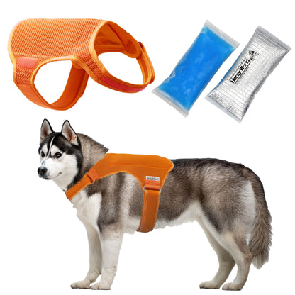 Horay Cooling Dog Vest Available in 3 Colors!  - Soft, reusable. Heat cramps / heat exhaustion / heatstroke prevention for dogs.