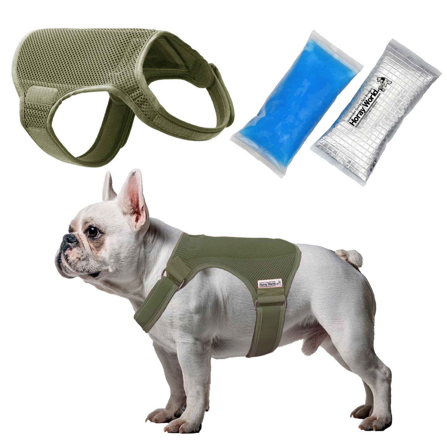 Horay Cooling Dog Vest Available in 3 Colors!  - Soft, reusable. Heat cramps / heat exhaustion / heatstroke prevention for dogs.