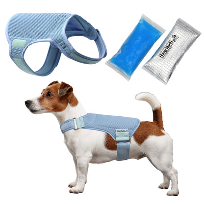 Horay Cooling Dog Vest Available in 3 Colors!  - Soft, reusable. Heat cramps / heat exhaustion / heatstroke prevention for dogs.