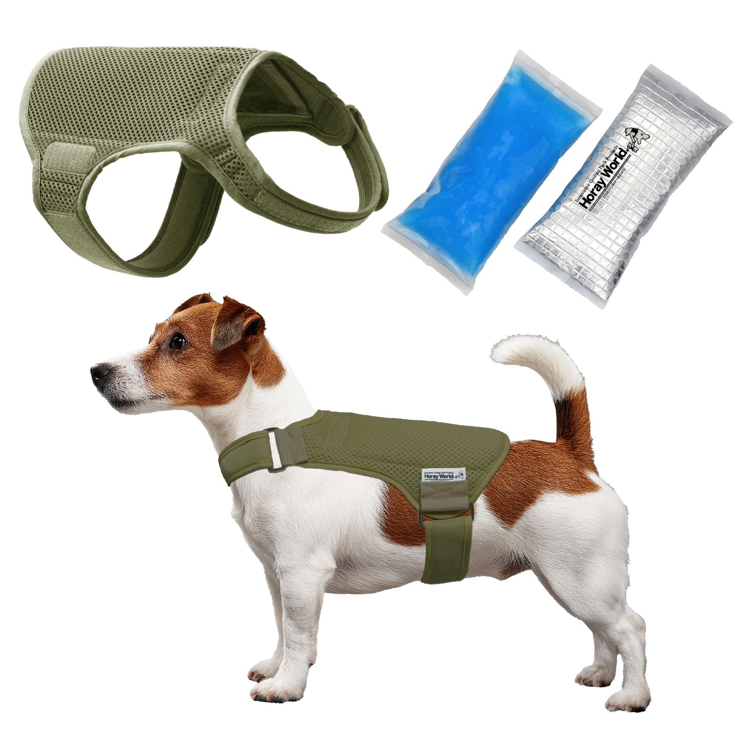 Horay Cooling Dog Vest Available in 3 Colors!  - Soft, reusable. Heat cramps / heat exhaustion / heatstroke prevention for dogs.
