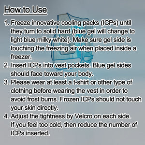 Cooling Vest Max Pro - heat illness prevention in hot weather and working environment, can be worn under a uniform