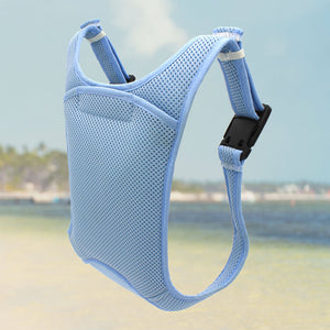 Cooling Comfort Back Support - heat relief for adults and kids, for daily use in summer, adjustable, light weight, padded comfort